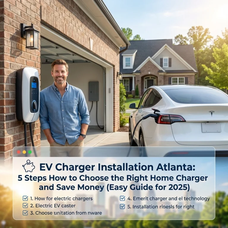 EV Charger Installation Atlanta: 5 Steps How to Choose the Right Home Charger and Save Money (Easy Guide for 2025)