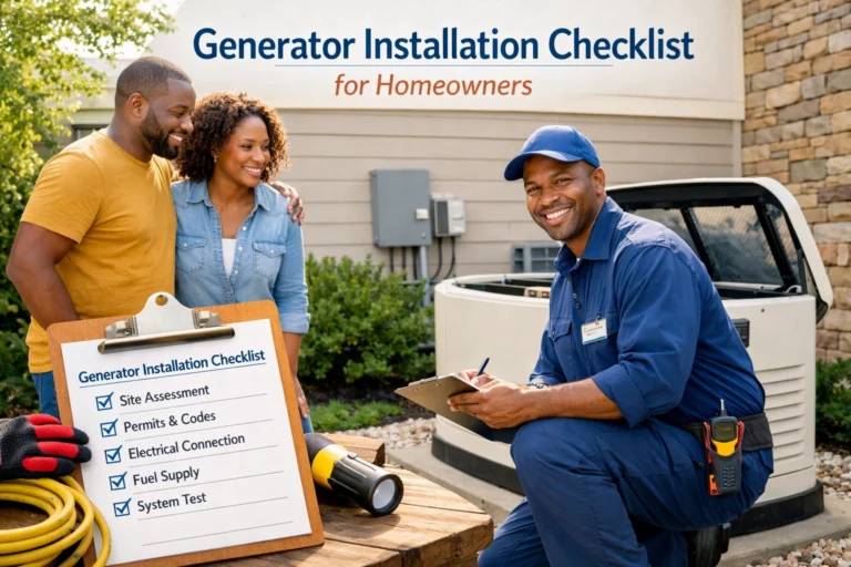 Generator Installation Checklist for Homeowners