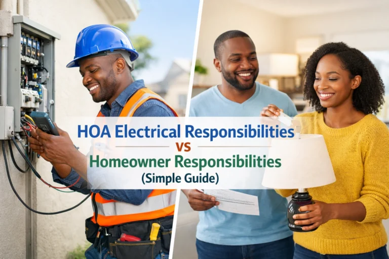 HOA Electrical Responsibilities vs Homeowner Responsibilities (Simple Guide)