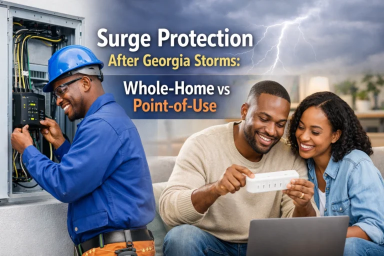 Surge Protection After Georgia Storms: Whole-Home vs Point-of-Use
