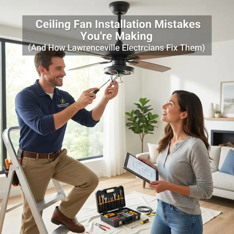 Ceiling Fan Installation Mistakes You're Making (And How Lawrenceville Electricians Fix Them)