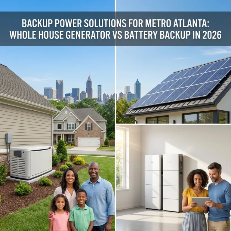 Backup Power Solutions for Metro Atlanta: Whole House Generator vs Battery Backup in 2026