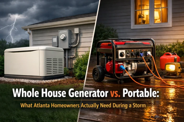 Whole House Generator vs. Portable: What Atlanta Homeowners Actually Need During a Storm